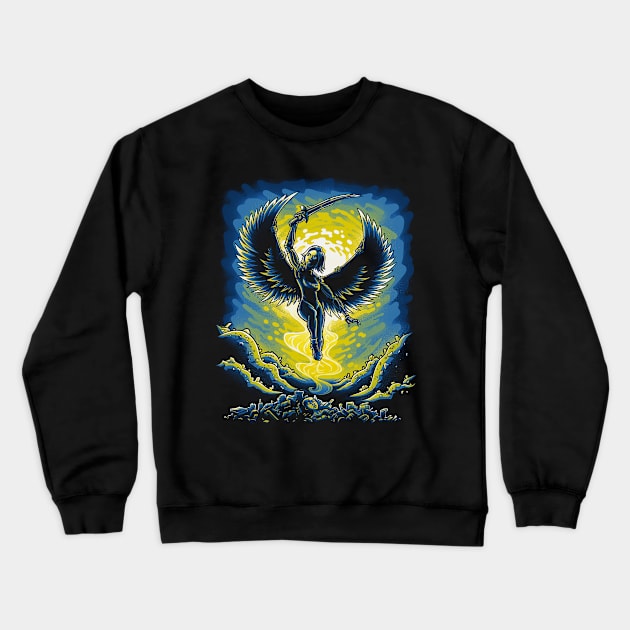 Resurrection Battle Angel Crewneck Sweatshirt by Punksthetic